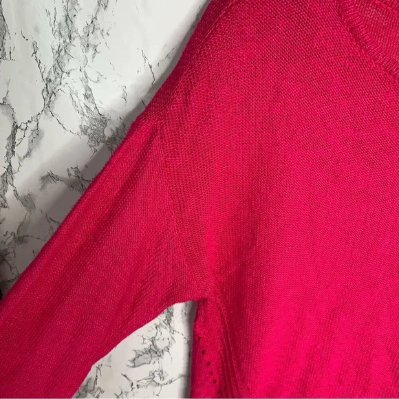 Anthropologie Mayfield Pink Linen Blend Sweater - Picture 5 of 8